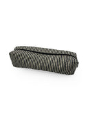 Ticking Stripe Linen/Black Quilted Hot Tools Bag