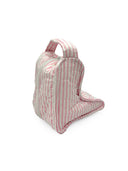 Ticking Stripe Sand/Fuchsia Quilted Boot Bag