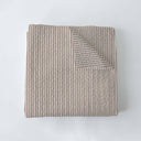 Ticking Stripe Linen / Purple Quilt