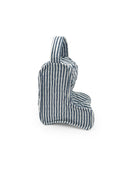 Ticking Stripe Navy Quilted Boot Bag
