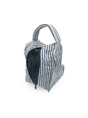 Ticking Stripe Navy Quilted Boot Bag