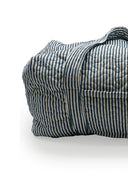 Ticking Stripe Navy Weekender Duffle Bag