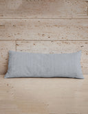 Ticking Stripe Navy Quilted Oblong 14" x33" Pillow