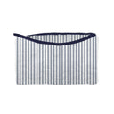 Ticking Stripe Navy Quilted Makeup Bag