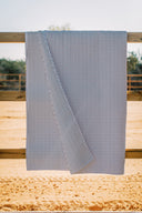 Ticking Stripe Navy Quilt