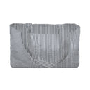 Ticking Stripe Navy Quilted Tote