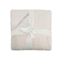 Ticking Stripe Pink Baby Blanket