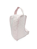 Ticking Stripe Pink Quilted Boot Bag