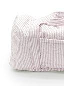 Ticking Stripe Pink Quilted Weekender Duffle Bag