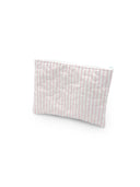 Ticking Stripe Pink Quilted Makeup Bag