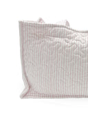 Ticking Stripe Pink Quilted Tote