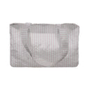 Ticking Stripe Pink Quilted Tote