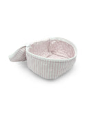 Ticking Stripe Pink Quilted Travel Case