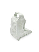 Ticking Stripe Sage Quilted Boot Bag