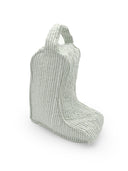 Ticking Stripe Sage Quilted Boot Bag