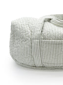 Ticking Stripe Sage Weekender Duffle Bag