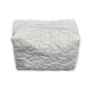 Ticking Stripe Sage Quilted Makeup Bag