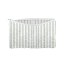 Ticking Stripe Sage Quilted Makeup Bag