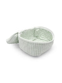 Ticking Stripe Sage Quilted Travel Case