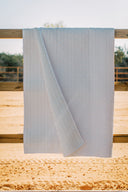 Ticking Stripe Sage Quilt