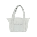Ticking Stripe Sage Zipper Tote Bag