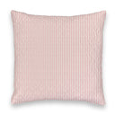 Ticking Stripe Sand/Fuchsia Quilted 20" Pillow
