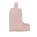 Ticking Stripe Sand/Fuchsia Quilted Boot Bag