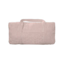 Ticking Stripe Sand/Fuchsia Quilted Weekender Duffle Bag