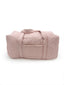 Ticking Stripe Sand/Fuchsia Quilted Weekender Duffle Bag