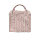 Ticking Stripe Sand/Fuchsia Quilted Handbag