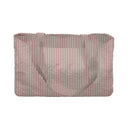 Ticking Stripe Sand/Fuchsia Quilted Tote