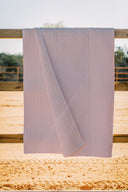 Ticking Stripe Sand/Fuchsia Quilt