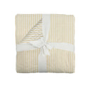 Ticking Stripe Yellow Baby Blanket