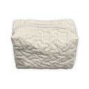 Ticking Stripe Yellow Makeup Bag