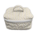 Ticking Stripe Yellow Quilted Travel Case