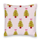 Tinsel Tree Pink Quilted 20" Pillow