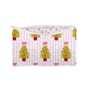 Tinsel Tree Pink Quilted Makeup Bag