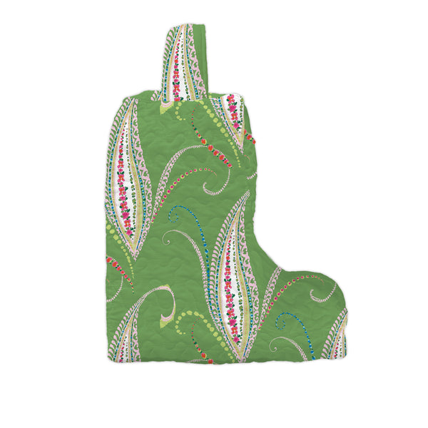 Toulouse Green Quilted Boot Bag