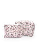 Tricia Floral Pink Quilted Makeup Bag