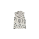 Vintage Cameo Linen Quilted Ruby Vest