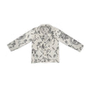 Vintage Cameo Linen / Black Quilted Snap Jacket