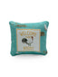 "Welcome to our Roost" Turquoise Quilted Mini Pillow 8" x 8"