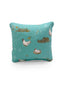 "Welcome to our Roost" Turquoise Quilted Mini Pillow 8" x 8"