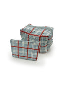 Erin & Ben Co. Willow Plaid Blue Quilted Makeup Bag