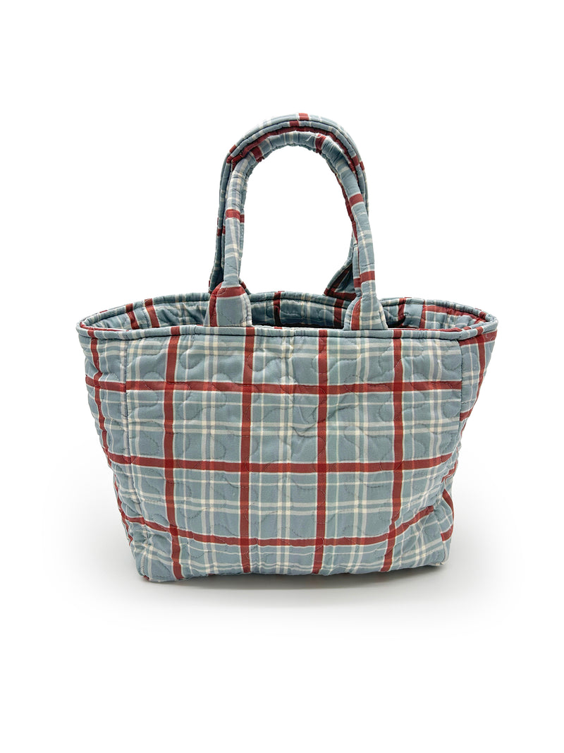 Erin & Ben Co. Willow Plaid Blue Quilted Handbag