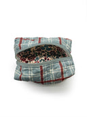 Erin & Ben Co. Willow Plaid Blue Quilted Makeup Bag