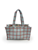 Erin & Ben Co. Willow Plaid Blue Quilted Tote Bag
