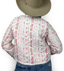 Wilshire Stripe Pink Cropped Quilted Jacket