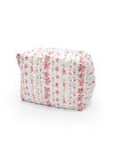 Wilshire Stripe Pink Quilted Makeup Bag