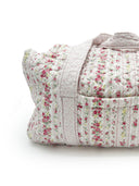 Wilshire Stripe Pink Quilted Weekender Duffle Bag